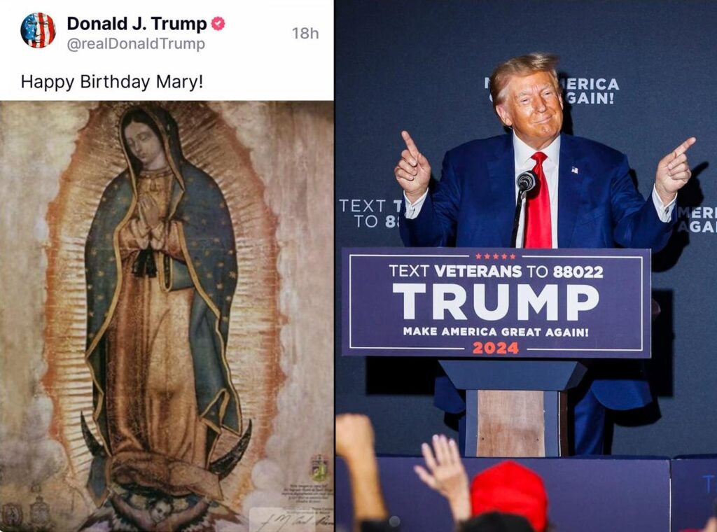 Trump Devotion Donald Trump Offers Devotion to Mary, Acknowledging Her on the Feast of ...